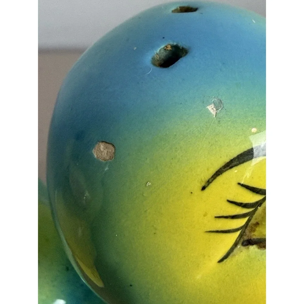 Vtg Blue Bird Japan Salt and Pepper Shakers and Baby Chick in Egg Shakers